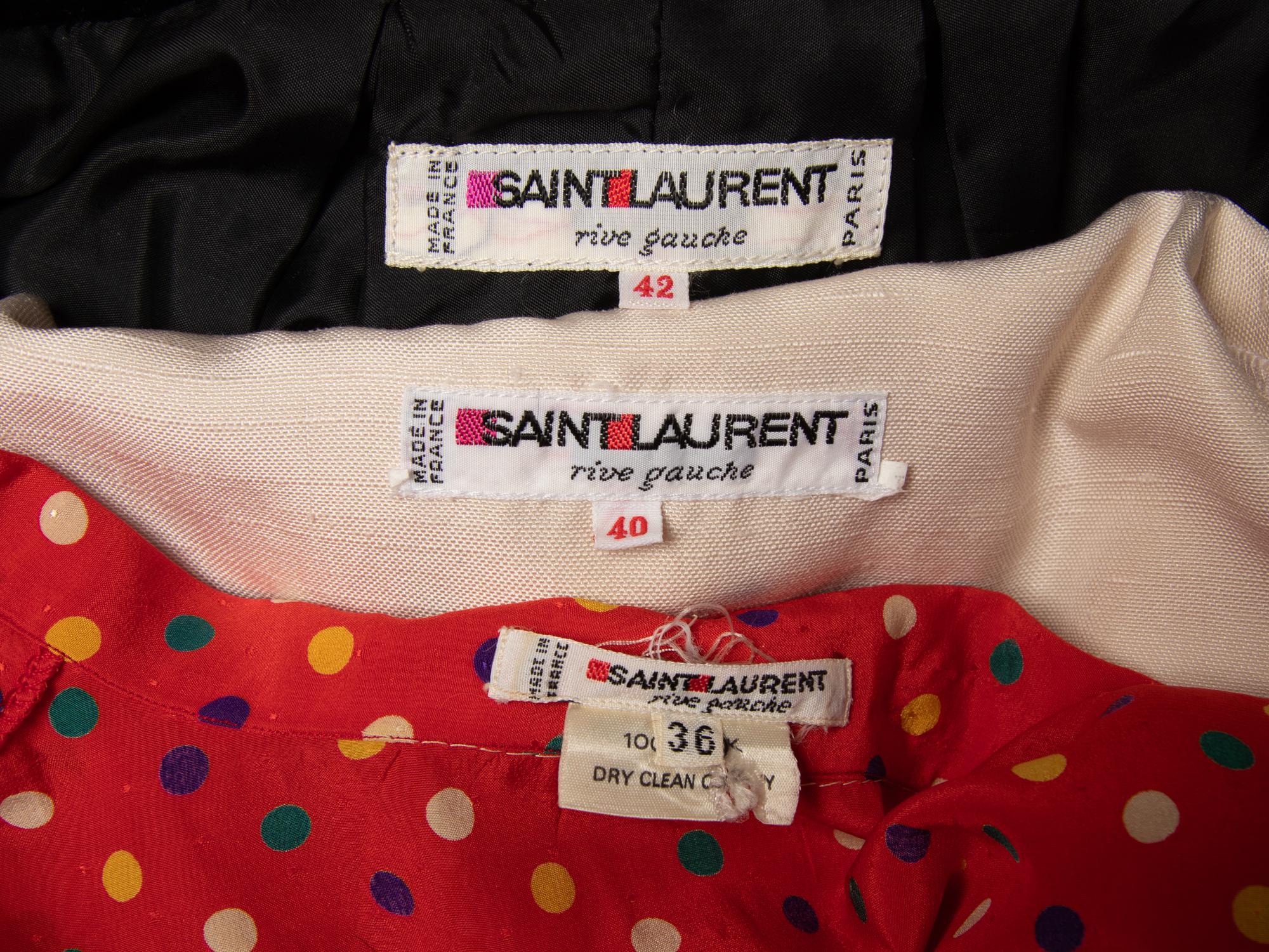 Three Saint Laurent Rive Gauche Pieces