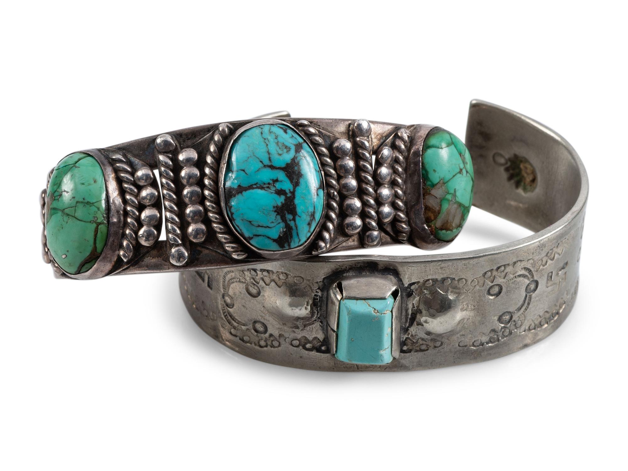 Navajo Cuff Bracelets, with Turquoise