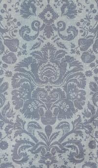 Eight Panels of Thibaut Fabric Drapes Each panel length 114 x width 96 inches. — 20TH CENTURY
