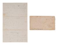 [CIVIL WAR]. Letter from Private Benjamin F. Hulbard, Co. H, Vermont 2nd Infantry, describing the Third Battle of Winchester. "Near Strasburgh," 21 September [1864].