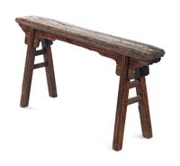 A Chinese Rustic Elm Bench