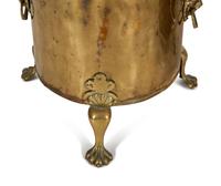 A Near Pair of English Brass Jardinières