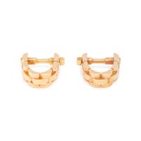 CARTIER, YELLOW GOLD 'MAILLON PANTHER STIRRUP' CUFFLINKS