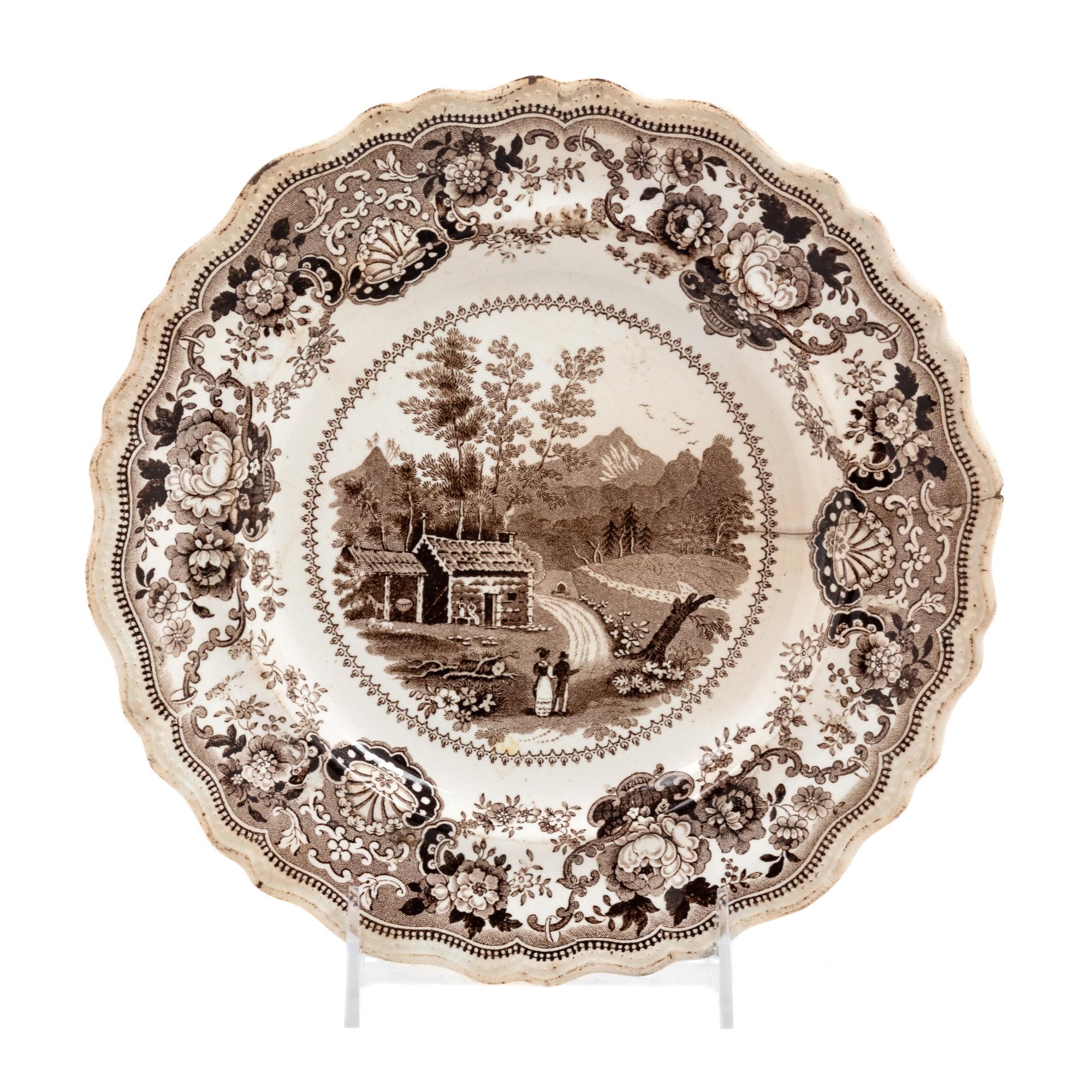 An American Ceramic Plate — CIRCA 1840