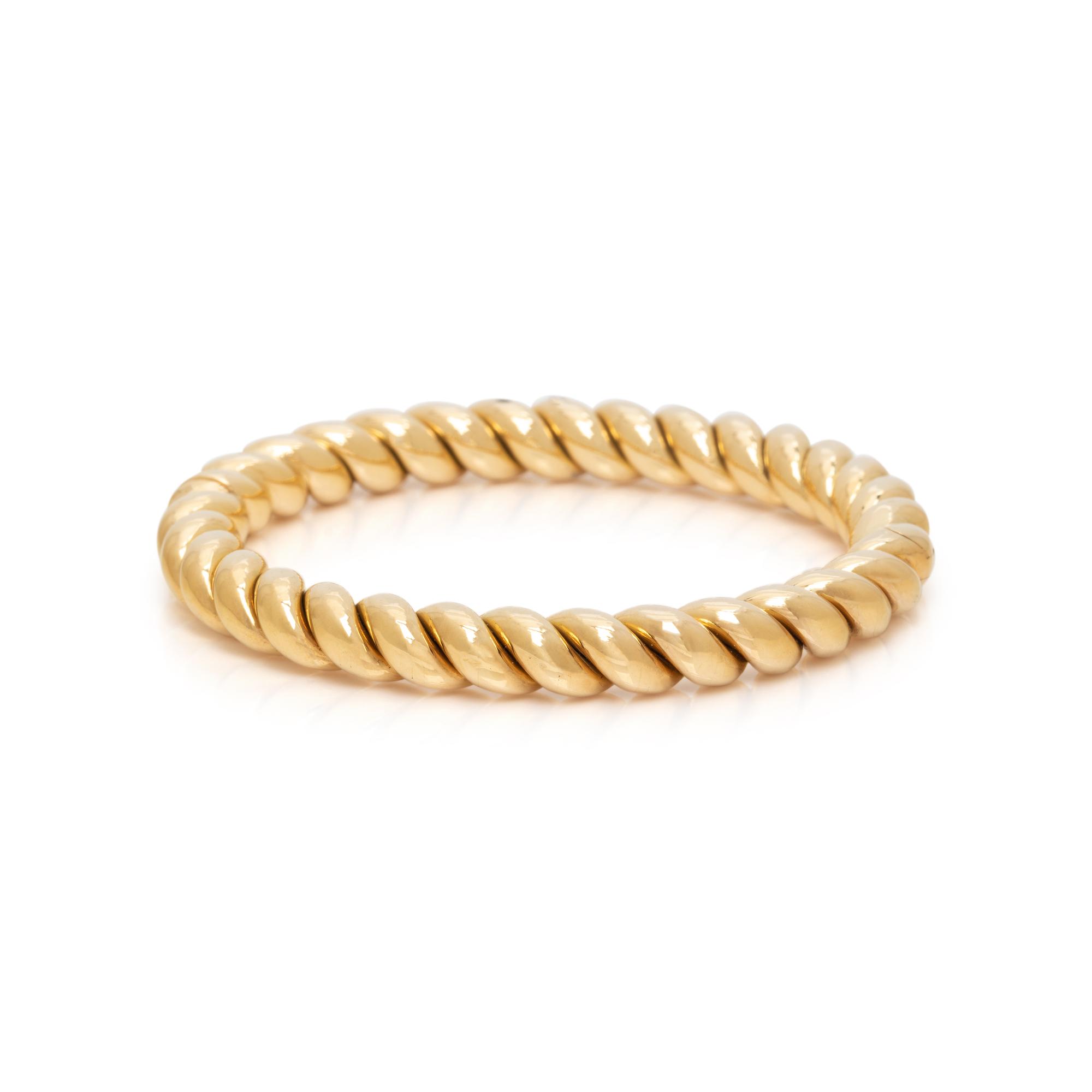 BULGARI, YELLOW GOLD BANGLE BRACELET