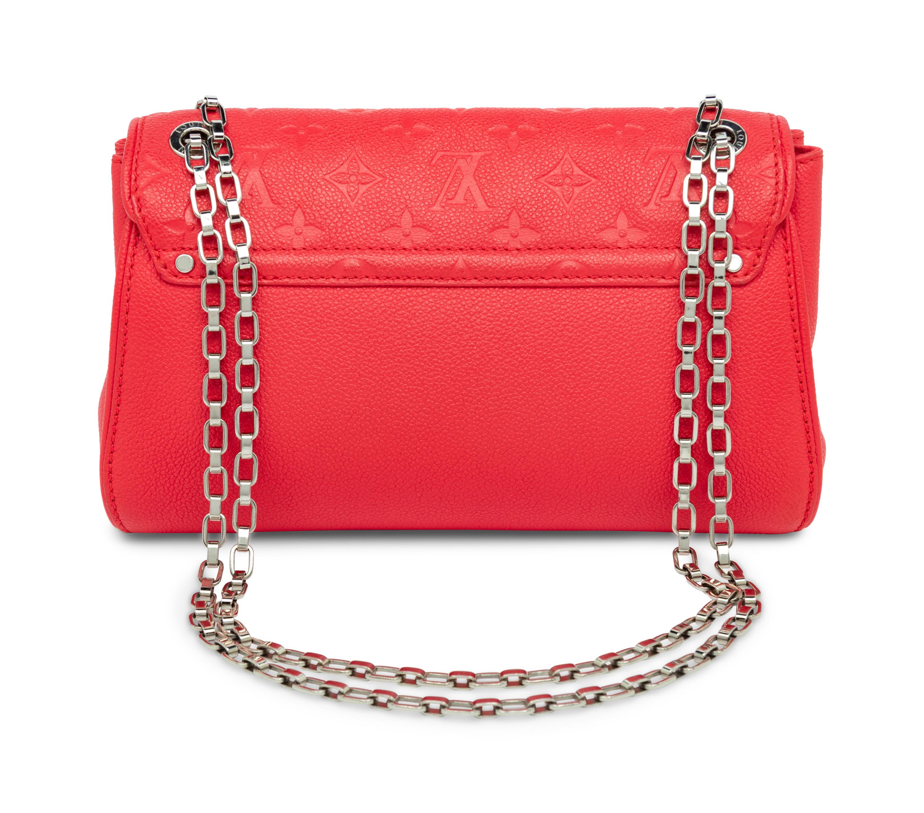 LOUIS VUITTON, RED EMPREINTE SAINT GERMAIN PM BAG