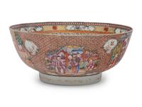 A Chinese Export Porcelain Punch Bowl