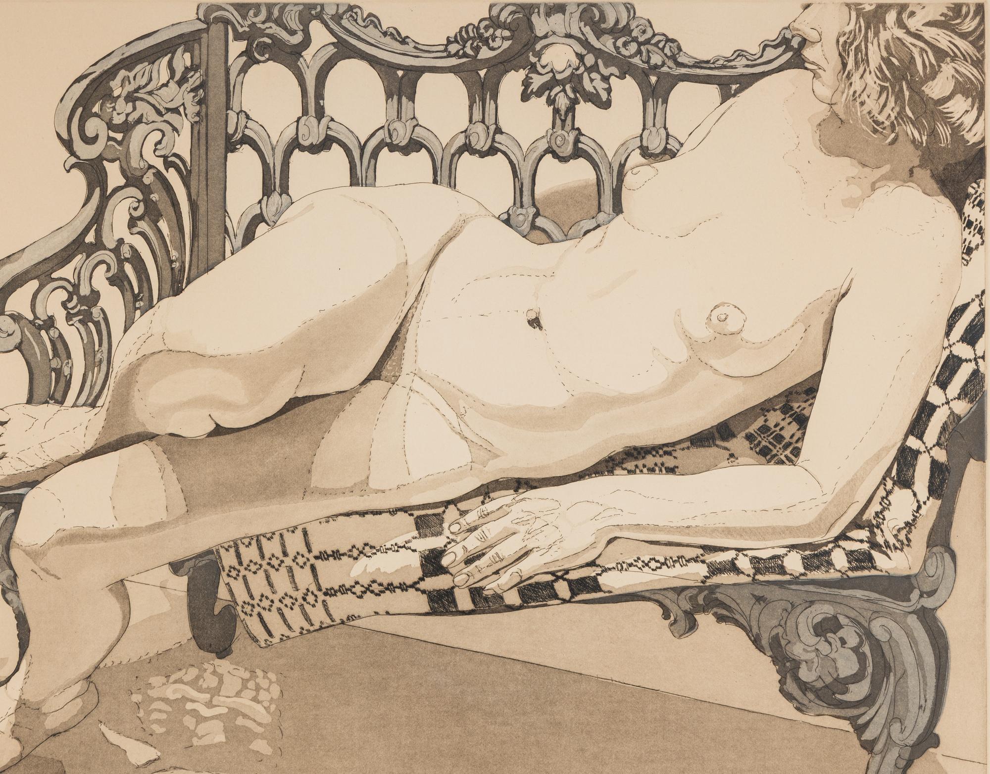 Nude on a Silver Bench , 1972