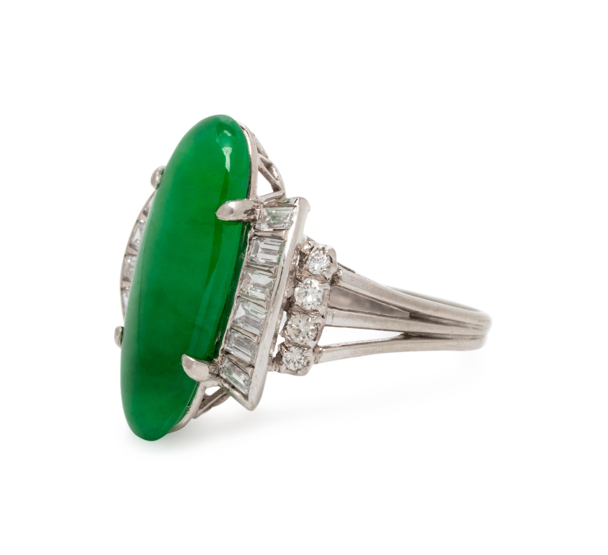 JADE AND DIAMOND RING