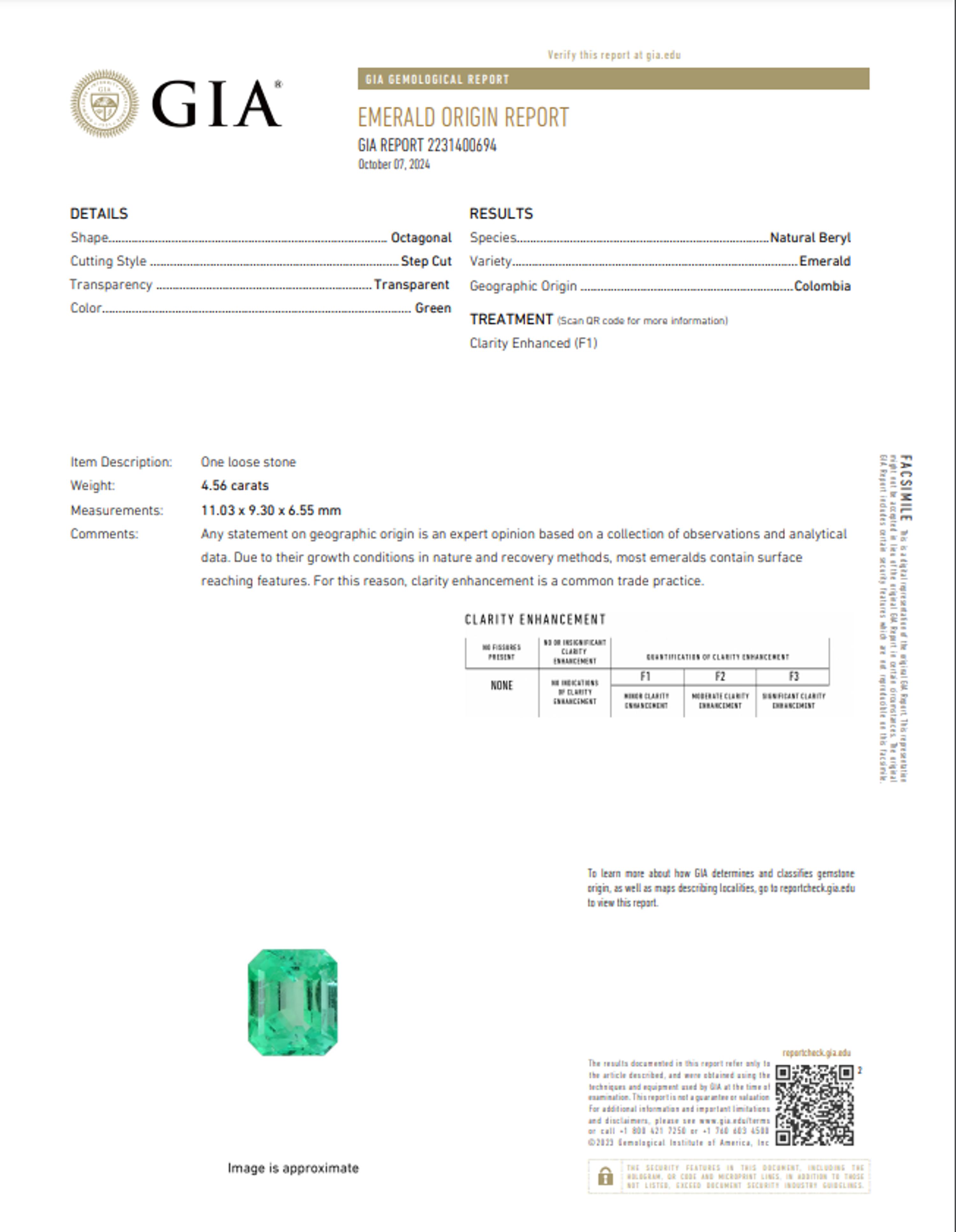 COLOMBIAN EMERALD AND DIAMOND RING