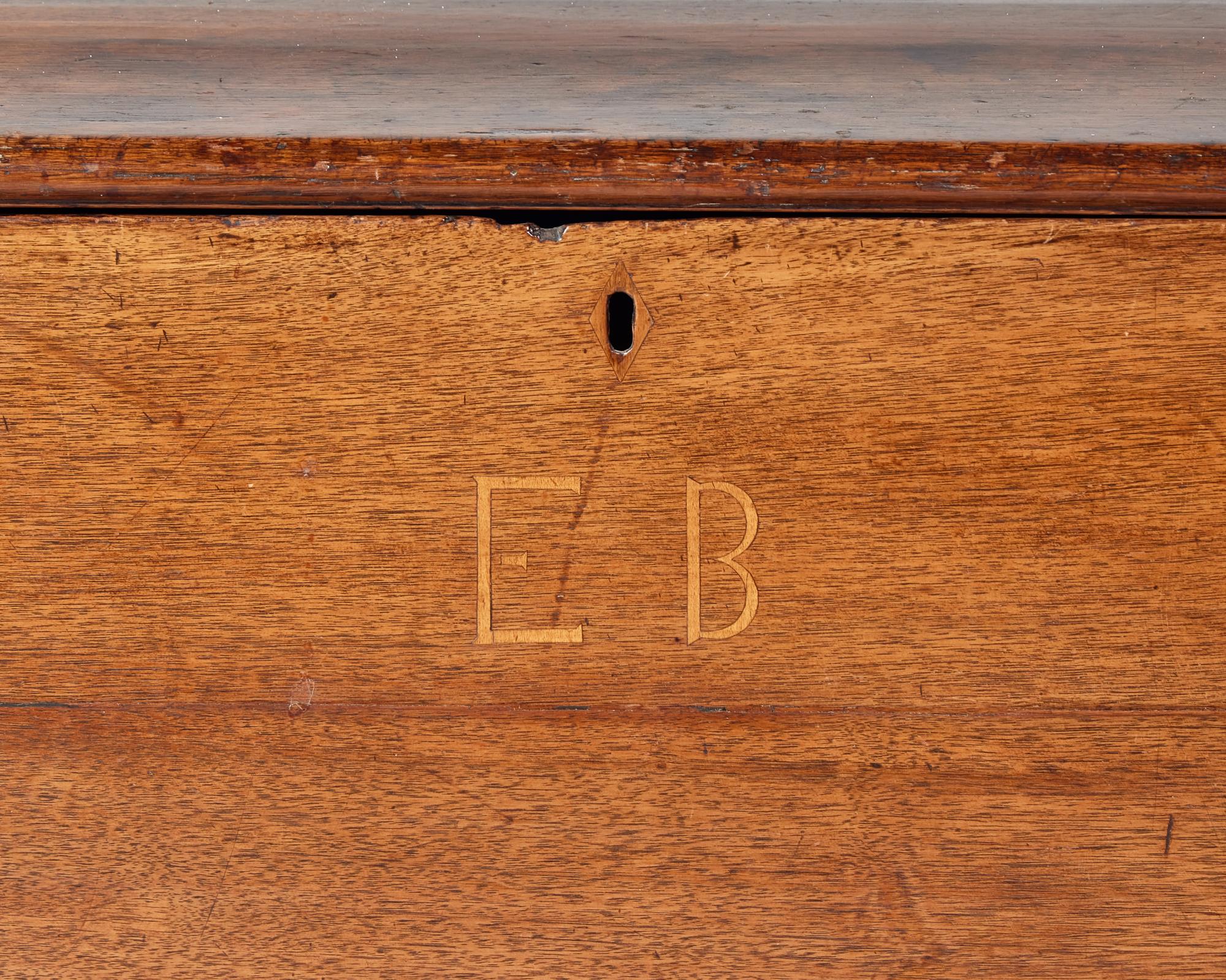 A Chippendale Inlaid Walnut Blanket Chest
