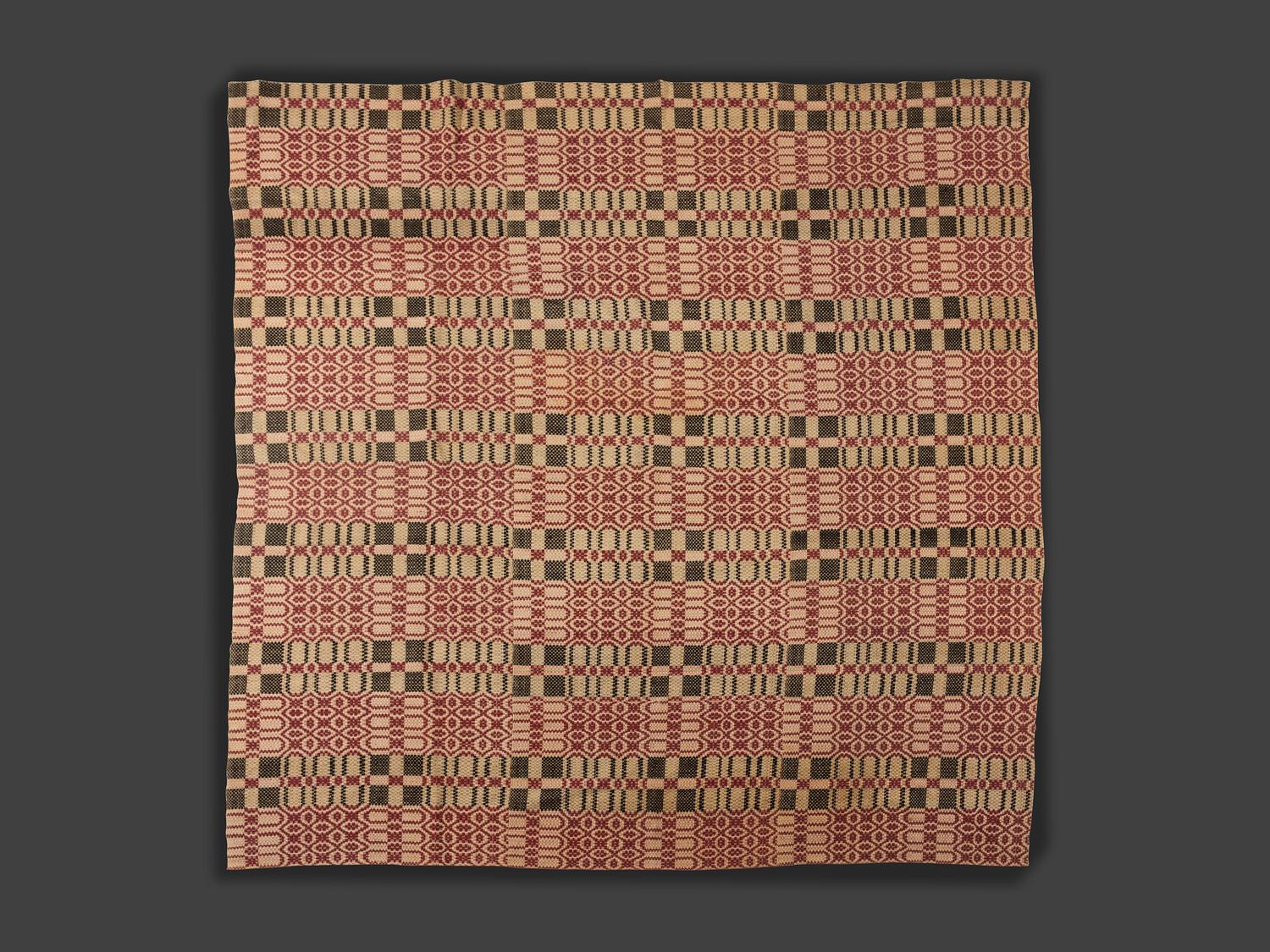 Two Woven Coverlets and a Pair of Woven Runners