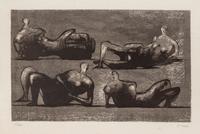 Four Reclining Figures with Architectural Background