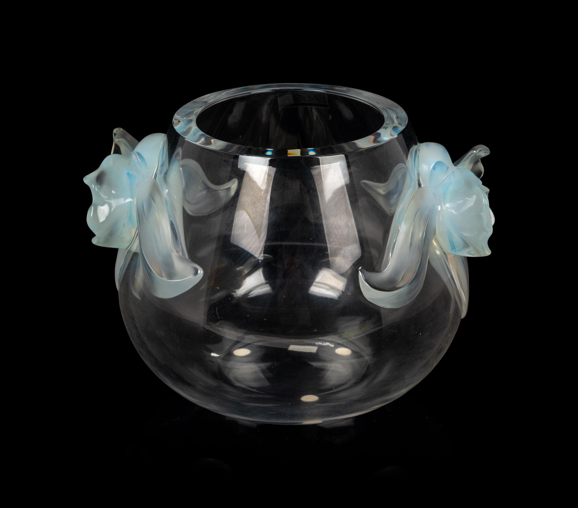 A Lalique Orchides Vase