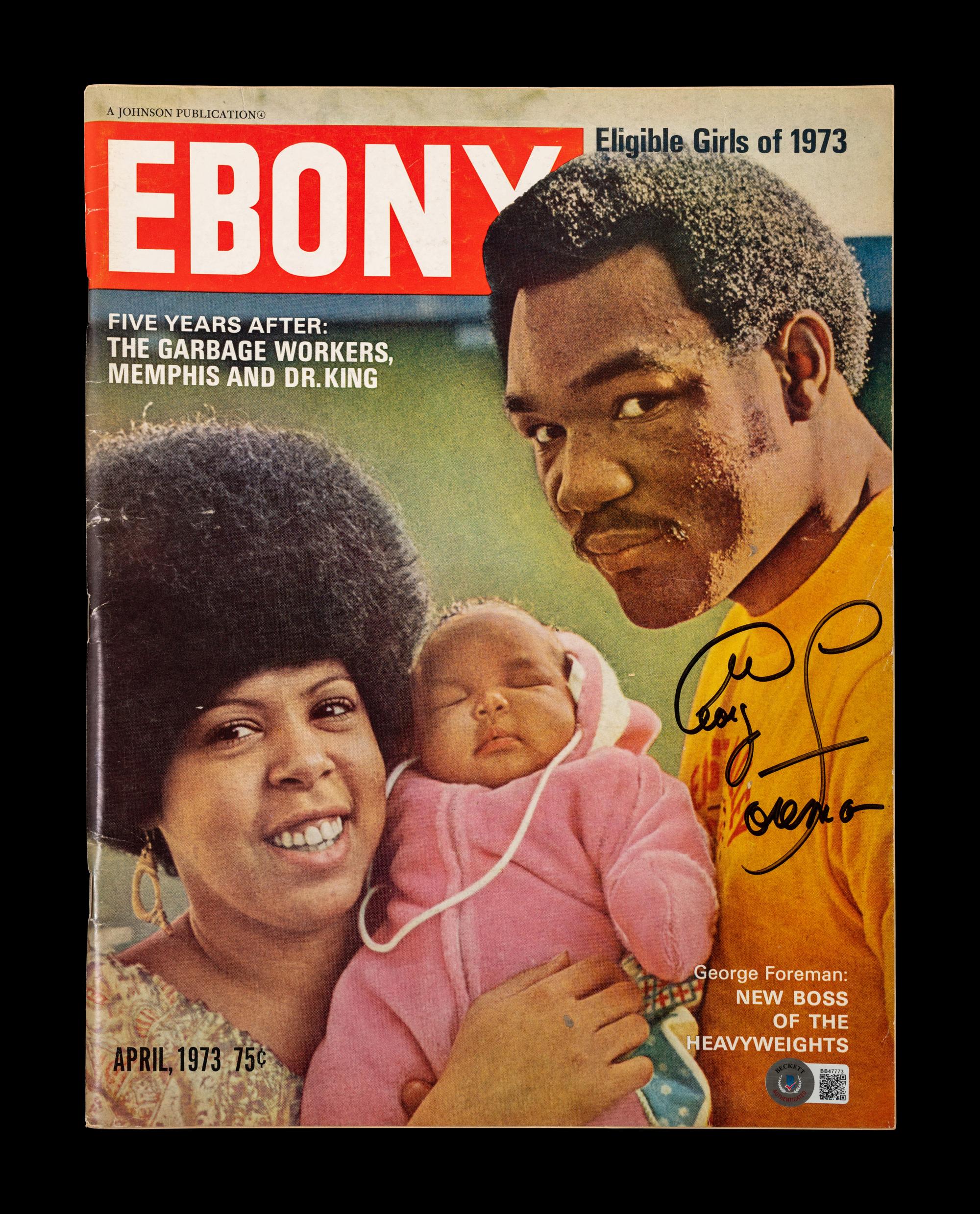 A Group of George Foreman Signed Autograph Items (Beckett Authentication Services BAS Certified),