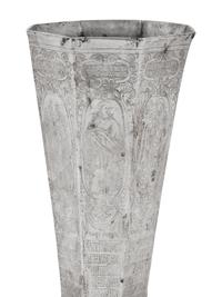 An Eastern European Silver-Plate Octagonal Beaker