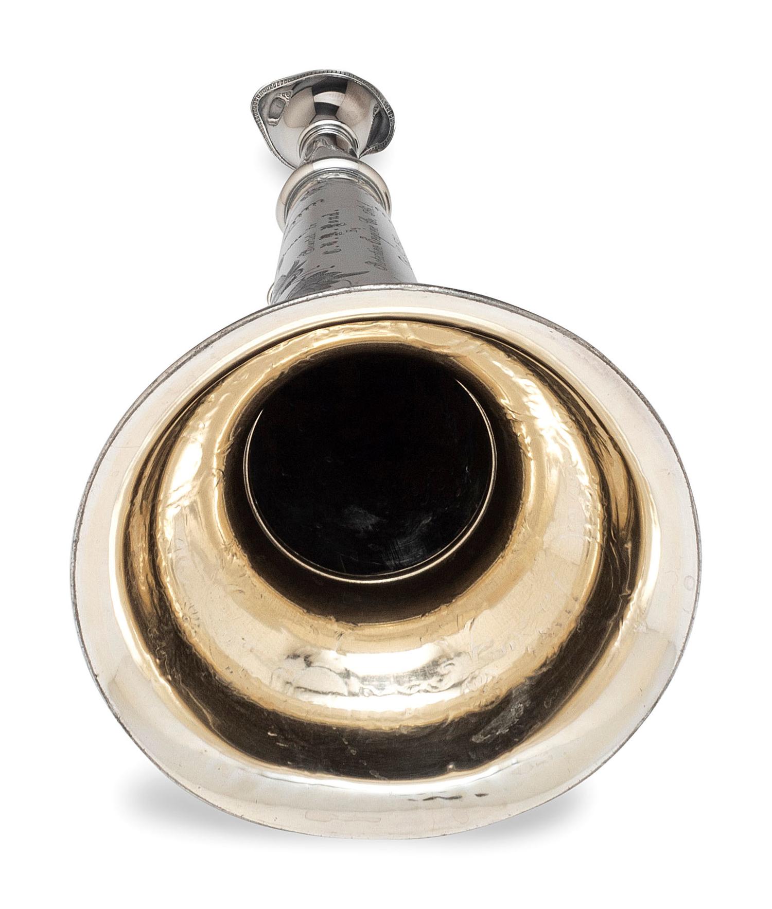 A Silver Plate Fireman's Parade Horn
