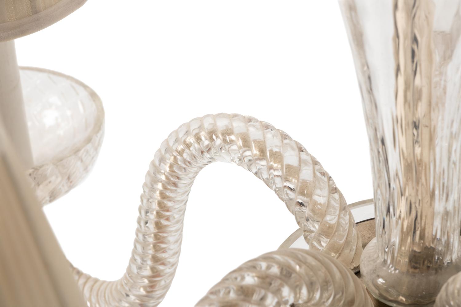 A Murano Glass Five-Light Chandelier
