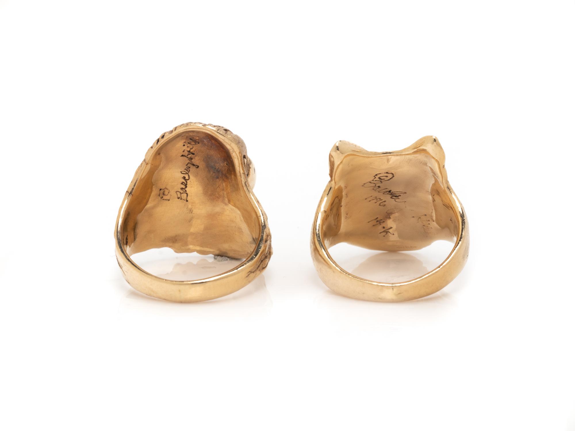 COLLECTION OF YELLOW GOLD RINGS
