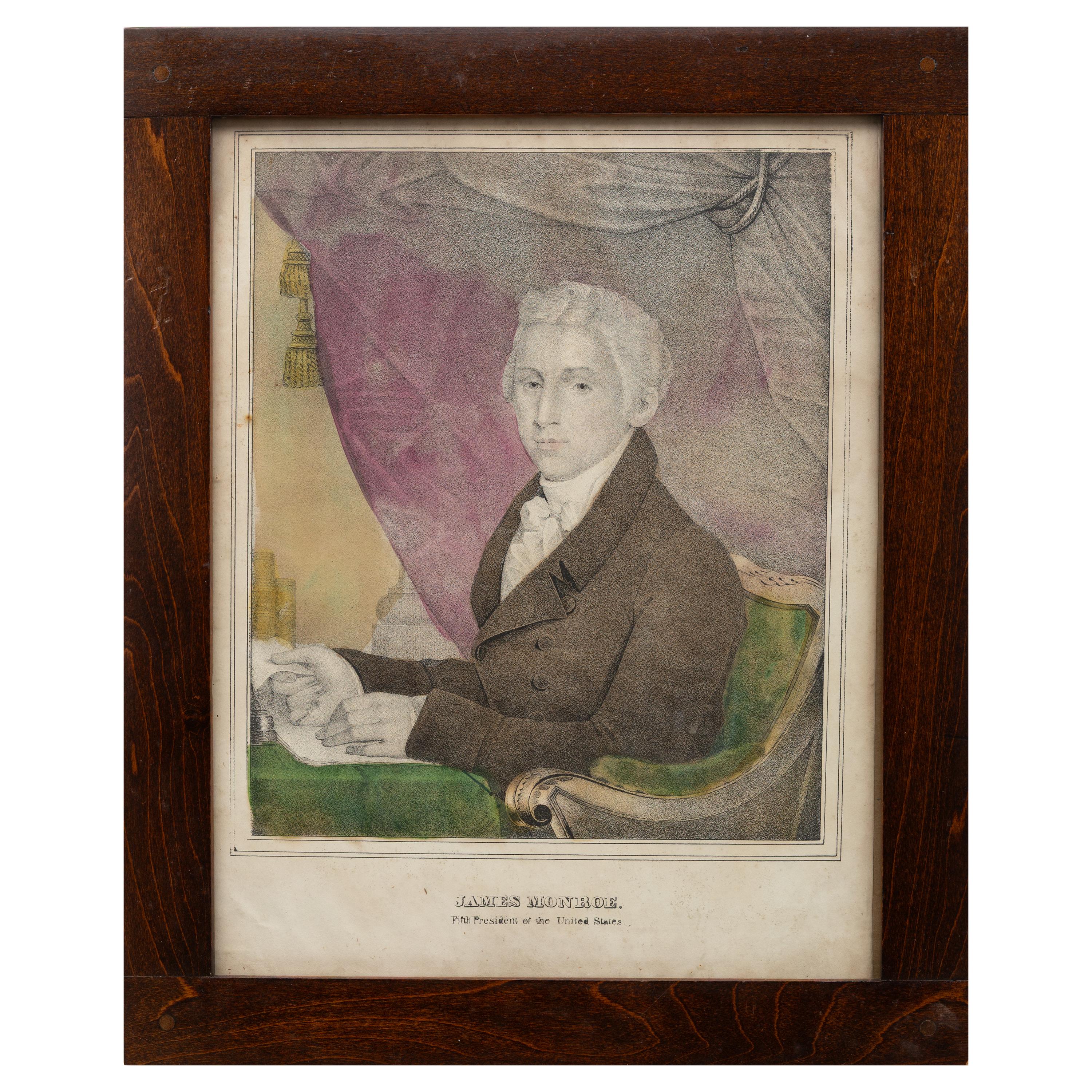 Eleven Framed Hand-Colored Lithographs of American Presidents