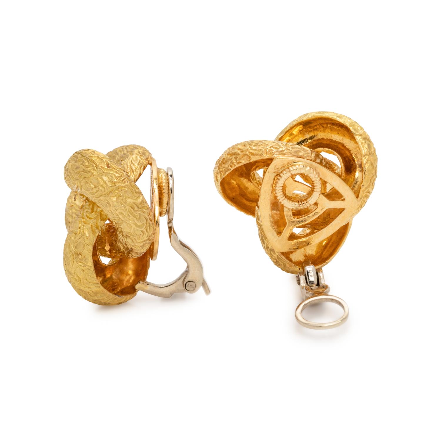 YELLOW GOLD EARCLIPS