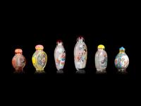 Six Chinese Inside Painted Glass Snuff Bottles