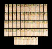 A Group of 50 1911 Mecca Cigarettes T201 Double Folder Baseball Cards,