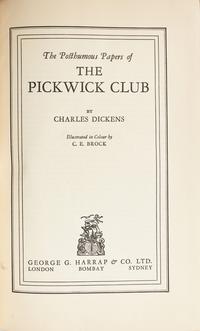 [Fine Bindings] Dickens, Charles. The Posthumous Papers of the Pickwick Club