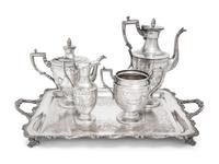 A Victorian Silver Four-Piece Tea and Coffee Service
