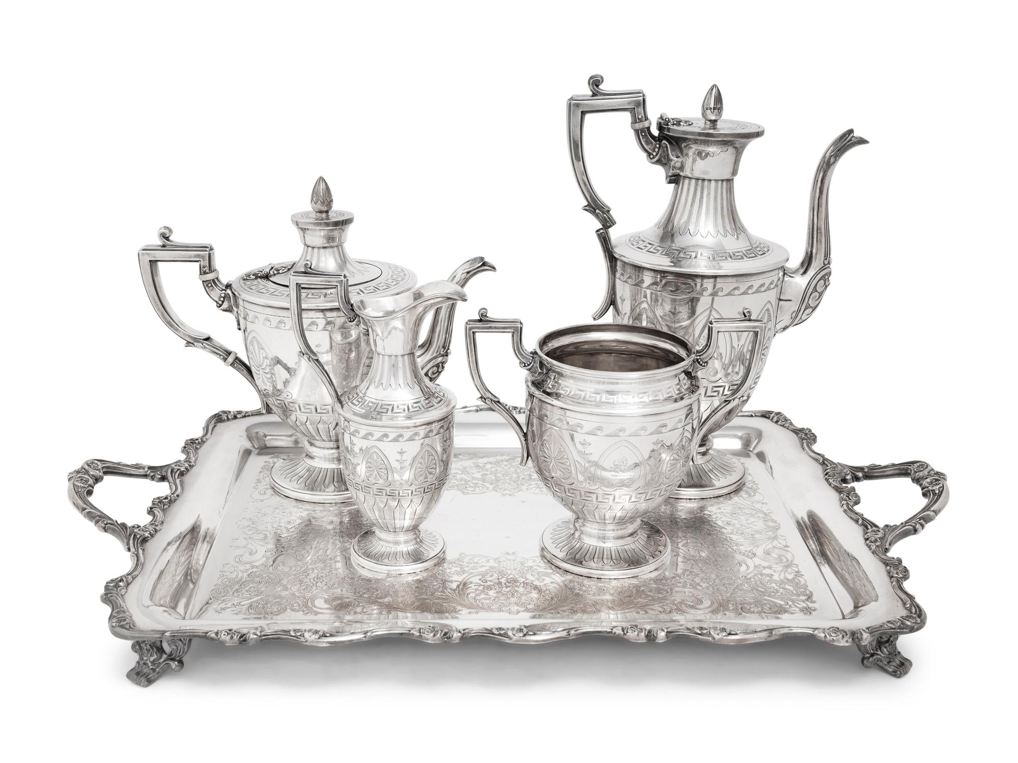 A Victorian Silver Four-Piece Tea and Coffee Service