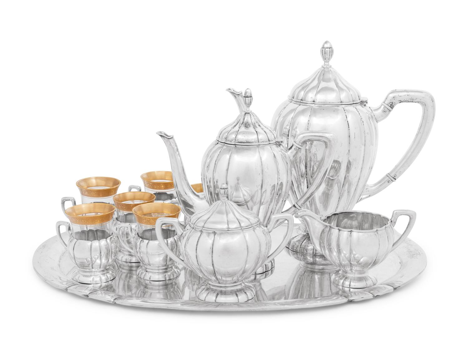 A German Silver Tea and Coffee Service