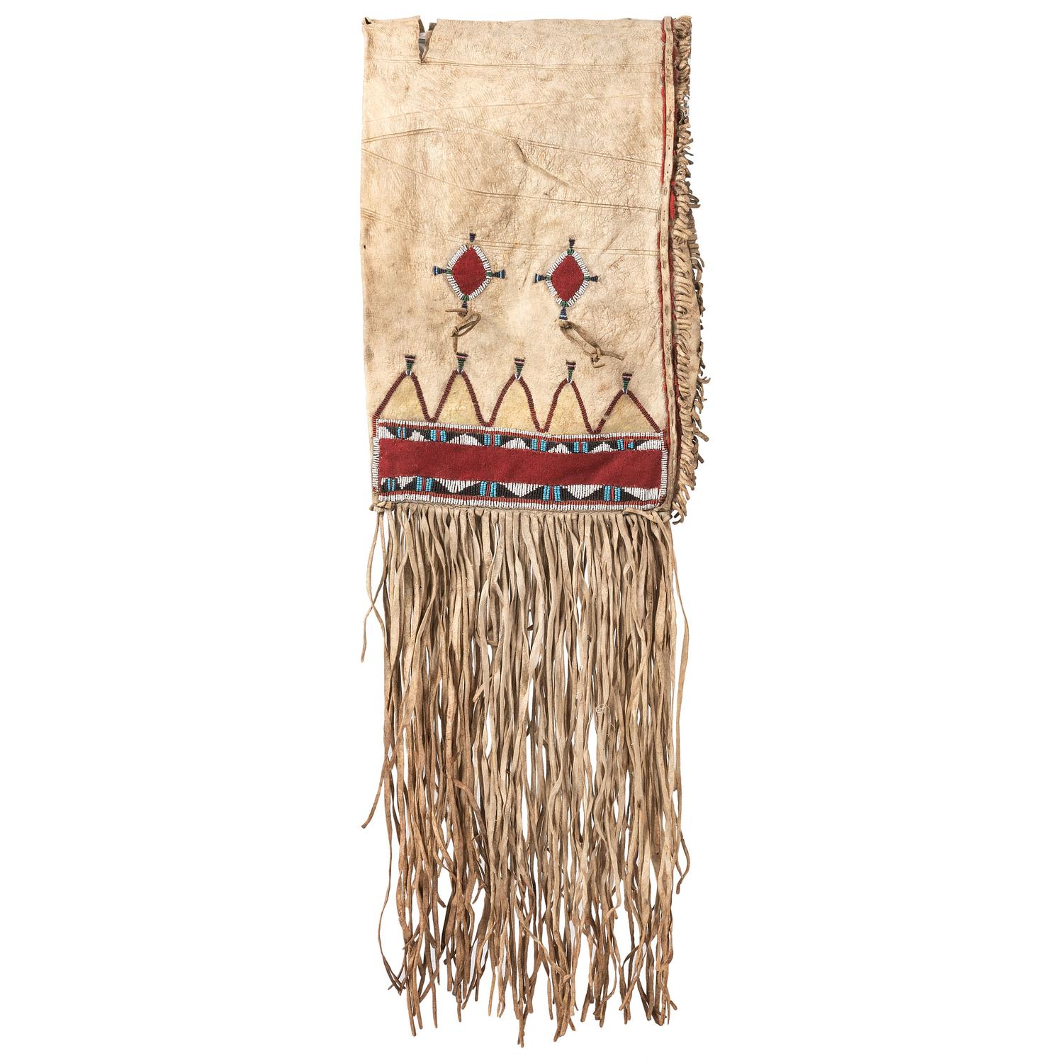 Apache Beaded Hide Saddle Bags
