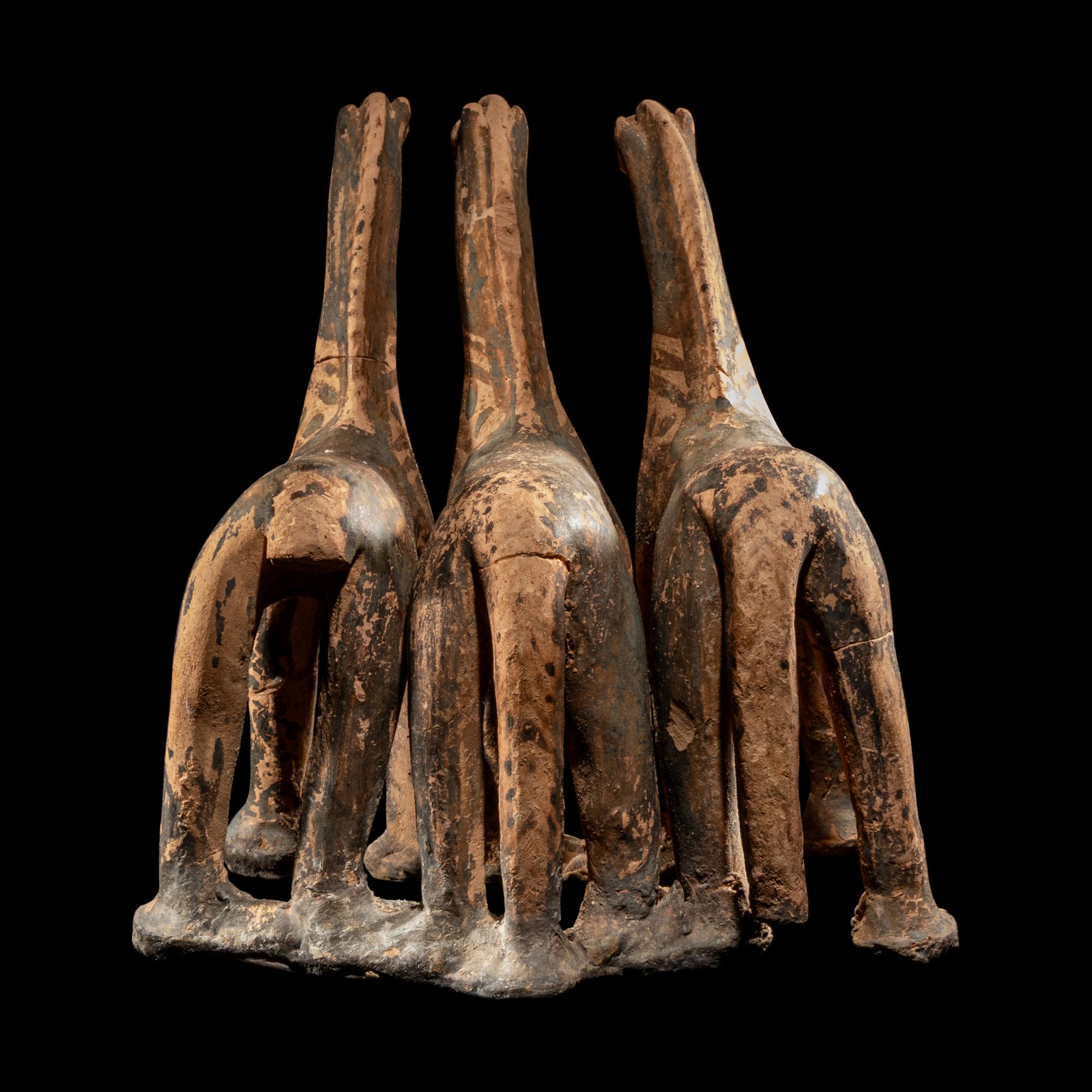 Three Attic Terracotta Horses