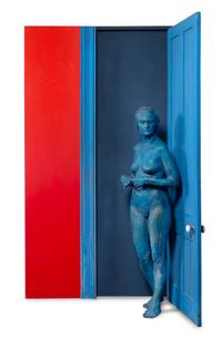 Blue Girl Behind Blue Door,