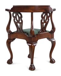 A George II Style Mahogany Corner Chair