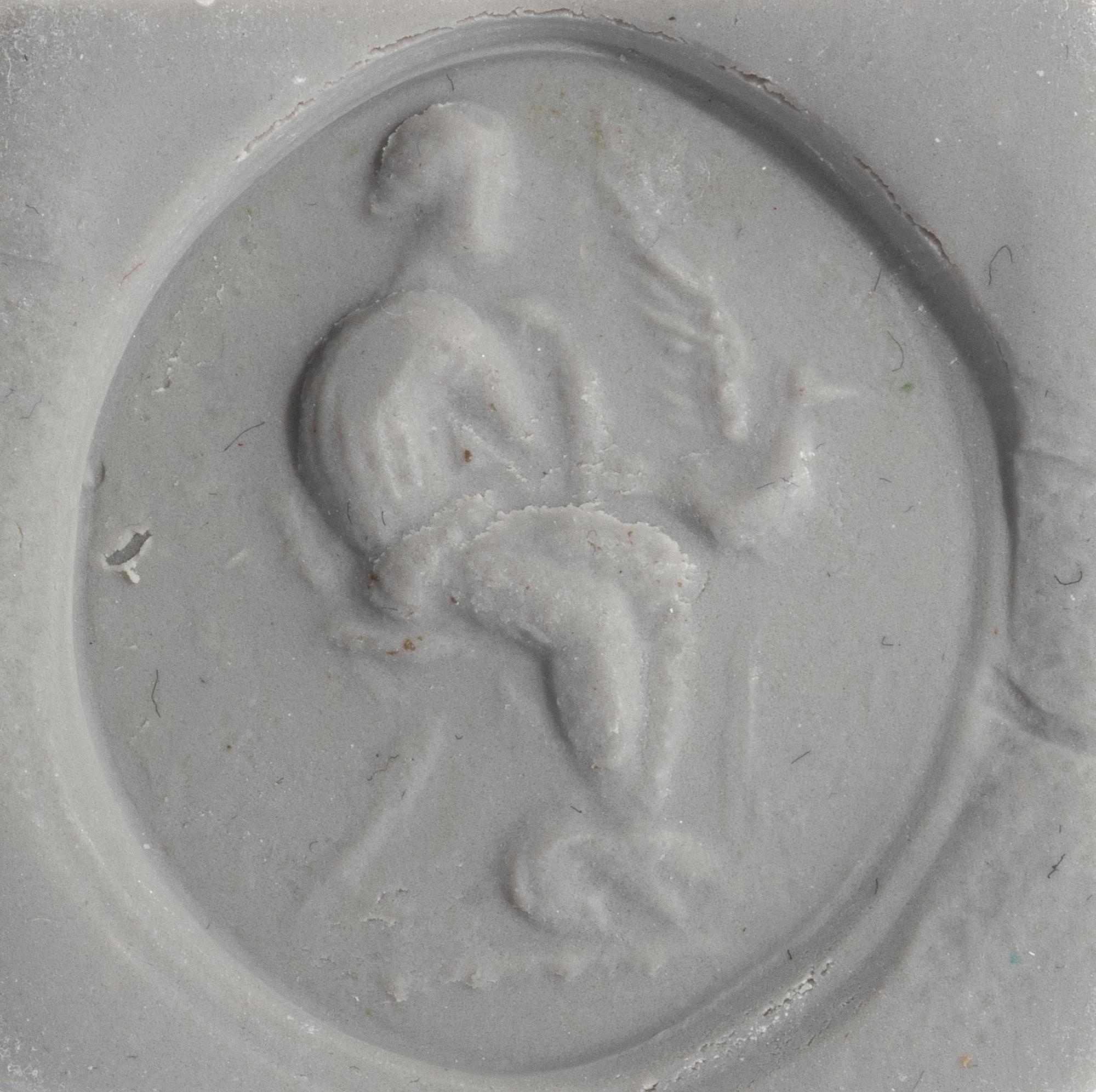 A Greek Bronze Finger Ring with Leda and the Swan or Aphrodite and her Dove