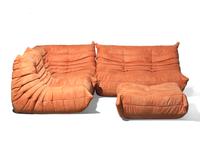 Four-Piece Togo Sectional, designed 1973 Ligne Roset, France
