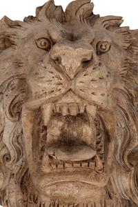 Two Italian Carved Stone Lion Fountain Masks