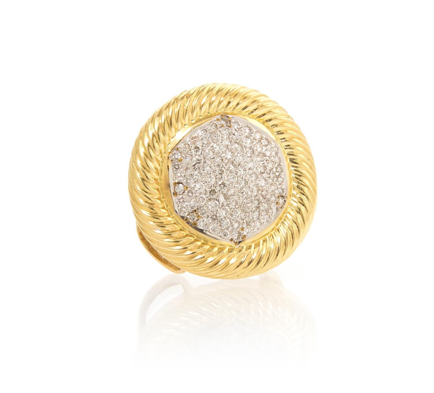 An 18 Karat Gold and Diamond Slide/Enhancer, 9.60 dwts.