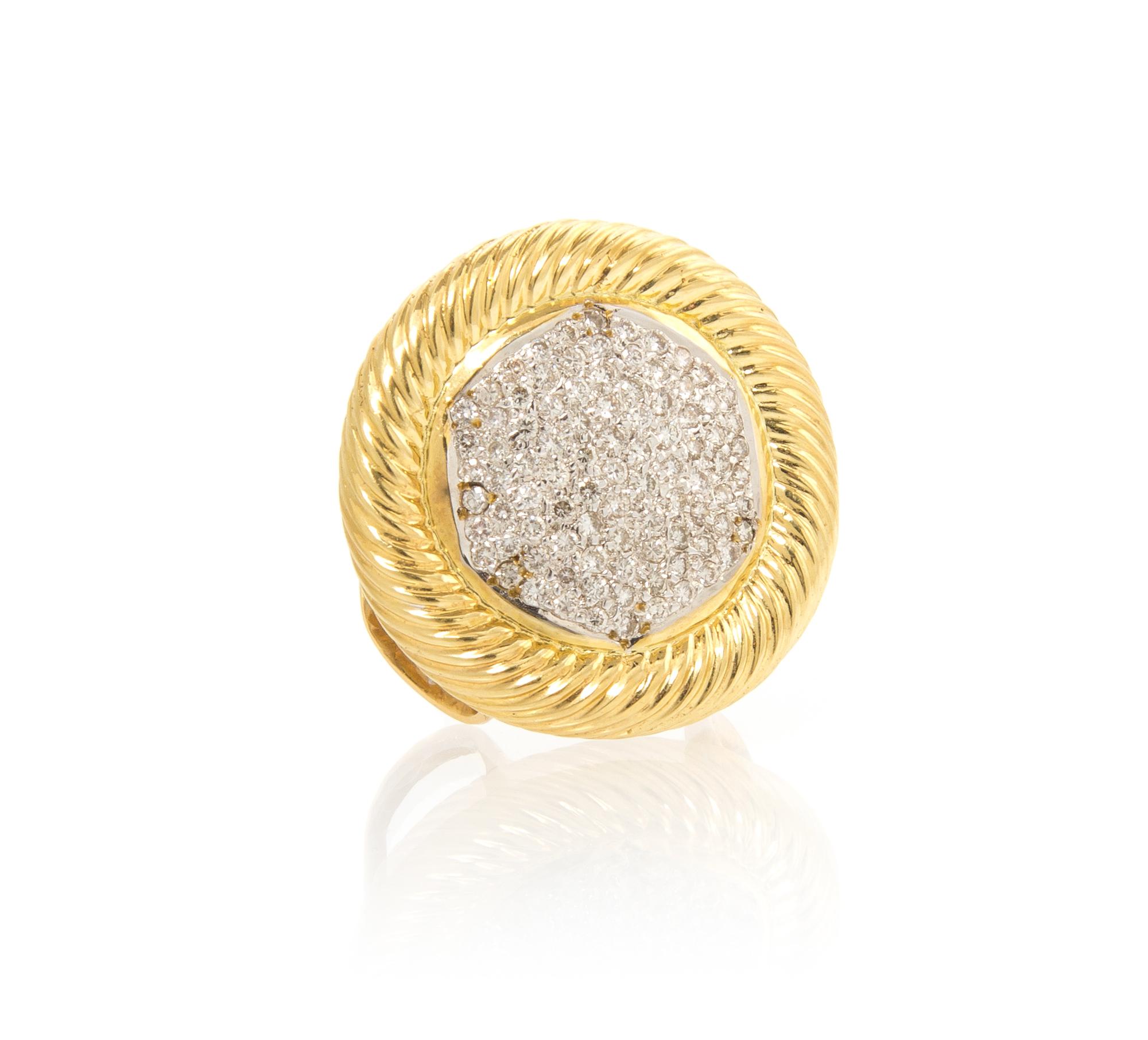 An 18 Karat Gold and Diamond Slide/Enhancer, 9.60 dwts.