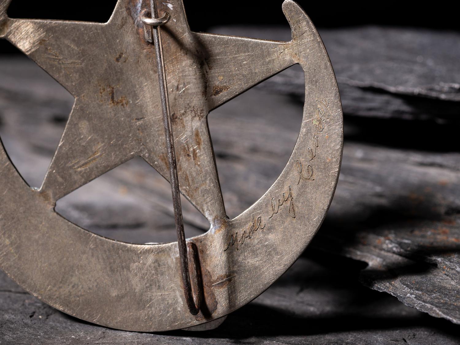 German Silver Hook Earrings and Brooches / Pins