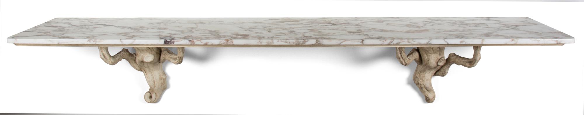 A Contemporary Wall Mounted Console Table Height 18 x width 94 1/2 x depth 19 1/2 inches. — 20TH CENTURY
