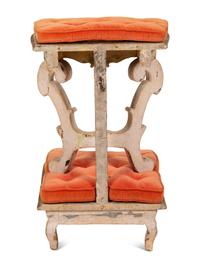 An Italian Rococo Style Painted and Parcel Gilt Prie-Dieu