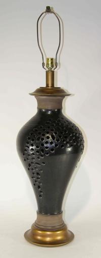 A Haeger Pottery Vase Height of base 25 inches.