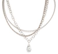 A Collection of 18 Karat White Gold, Cultured Pearl and Diamond Necklaces, 22.10 dwts.