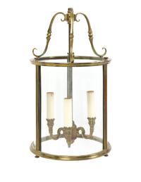 A Cast Metal Three-Light Lantern