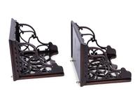 A Pair of English Mahogany Wall Brackets