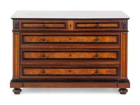 A French Parcel Ebonized Rosewood Bedroom Suite