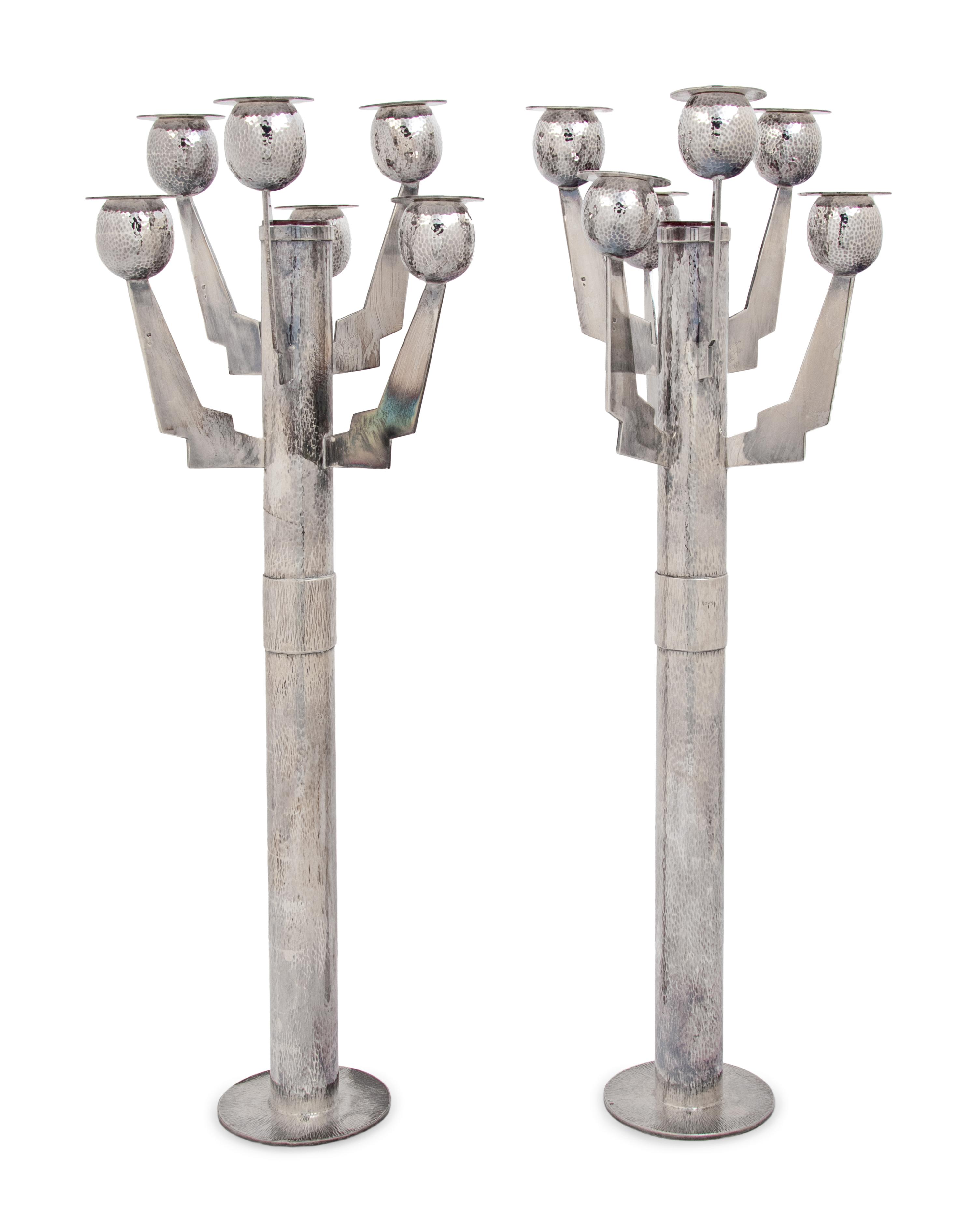 A Pair of Six-Light Candelabra, c. 1999, Executed by Jacques Richard, Paris