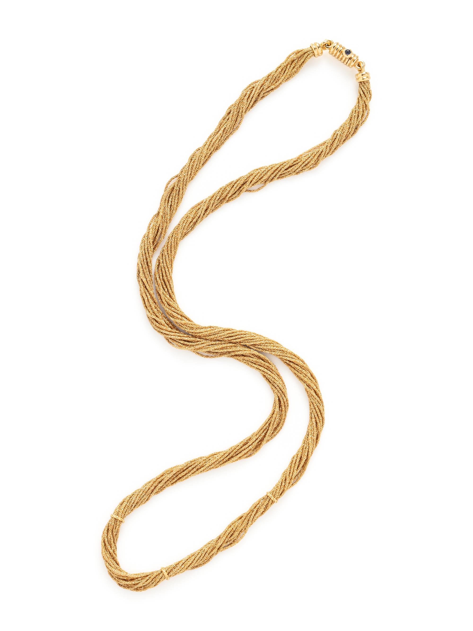 YELLOW GOLD MULTISTRAND NECKLACE